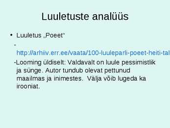 Heiti Talviku elulugu #5