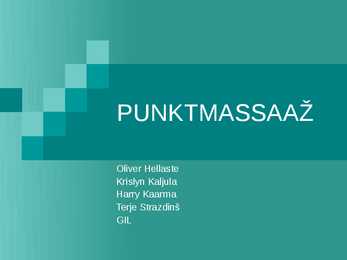 PUNKTMASSAAŽ