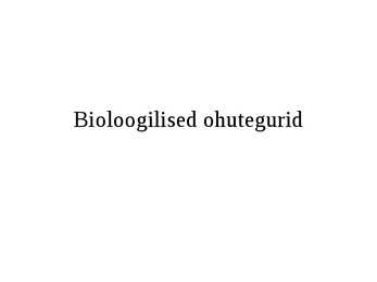 Bioloogilised ohutegurid