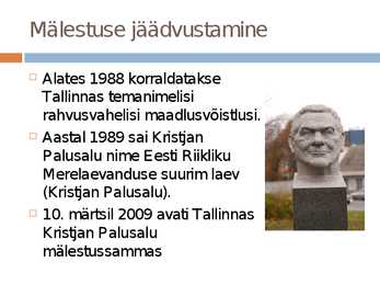 Kristjan Palusalu elulugu #11