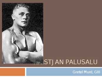 Kristjan Palusalu elulugu