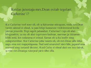 Vihurimäe-Catherine analüüs #2
