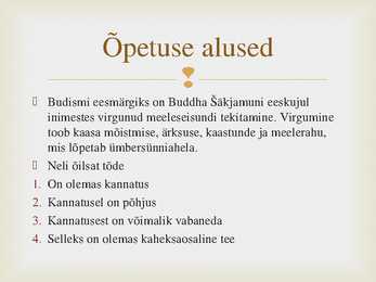 Powerpoint esitlus budismist #4