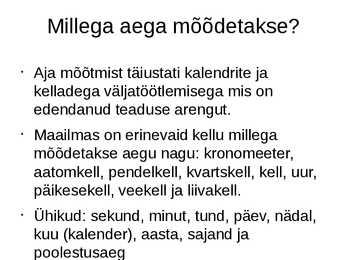 Mis on aeg #4