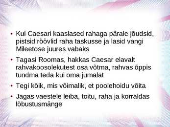 Referaat esitlusena-Julius Caesar #4