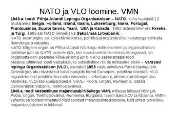 Rahvusvahelised suhted pärast Teist maailmasõda #11