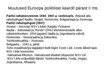 Rahvusvahelised suhted pärast Teist maailmasõda #3