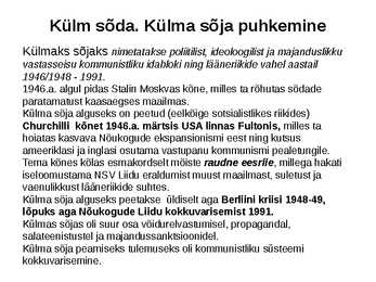 Rahvusvahelised suhted pärast Teist maailmasõda #5
