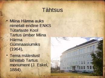 Miina Härma elutee #7