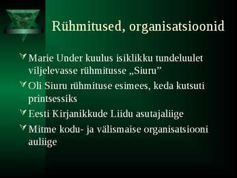 Marie Underi õpingud-elulugu-teosed #14