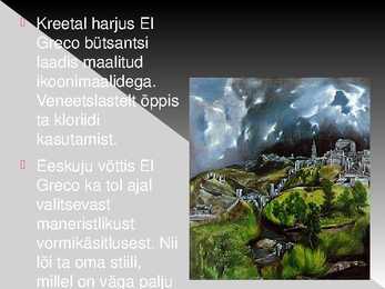 PowerPointi esitlus El Greco elust ja loomingust #6