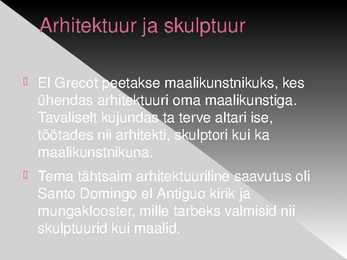 PowerPointi esitlus El Greco elust ja loomingust #9