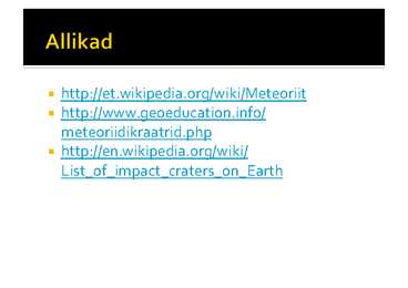 Meteoriidikraatrid #16