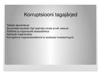 Korruptsioon ja selle vormid #4