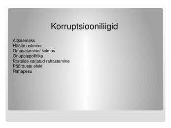 Korruptsioon ja selle vormid #6