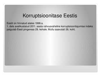 Korruptsioon ja selle vormid #8