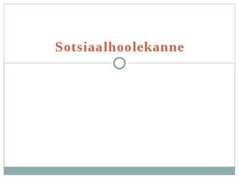 Eesti tervishoid ja sotsiaalhoolekanne #13