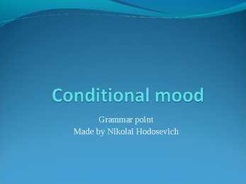 Conditional mood