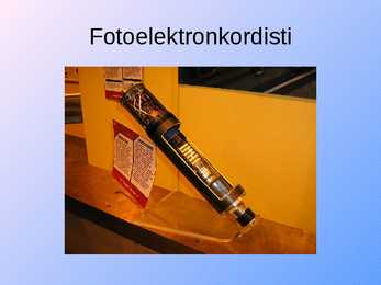 Fotoelement ja fotoelektronkordisti #7