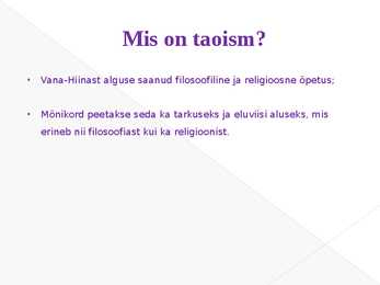 Taoismi esitlus #2