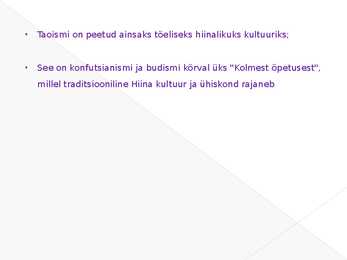Taoismi esitlus #3