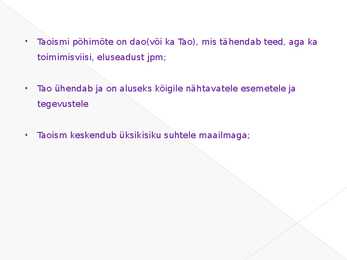 Taoismi esitlus #4