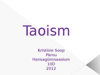 Taoismi esitlus