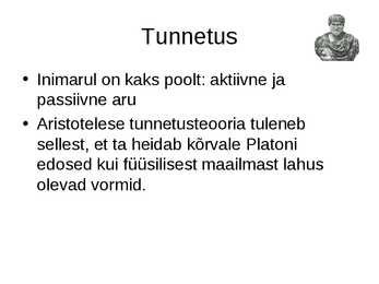 Lühike esitlus aristotelese põhideedest #4