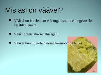 Väävel inimese organismis #2