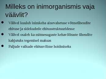Väävel inimese organismis #3