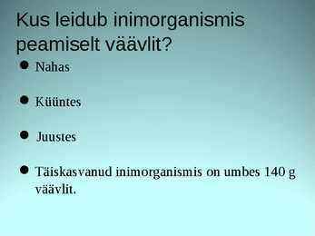 Väävel inimese organismis #4