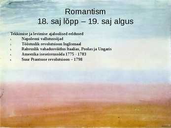 Powerpoint esitlus romantismi kohta #2