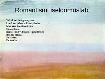 Powerpoint esitlus romantismi kohta #3