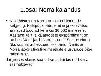Islandi ja Norra kalanduse ülevaade #2