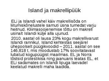 Islandi ja Norra kalanduse ülevaade #13