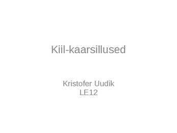 Kiil-kaarsillused