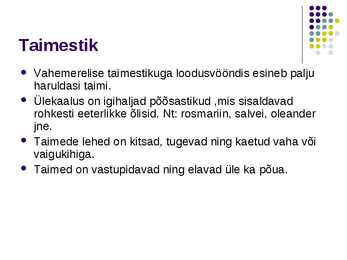 Vahemereline põõsastik ja mets esitlus #3