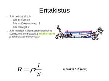 Elektrivool-voolutugevus-elektritakistus-elektrivoolu töö ja võimsus #7
