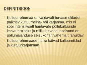 Kultuurrohumaa #3
