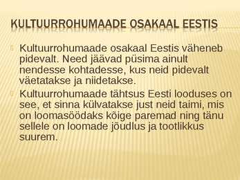 Kultuurrohumaa #10