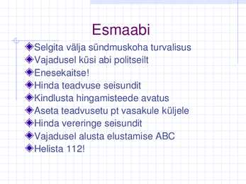 Esmaabi konspekt 2011 #23