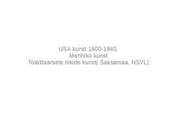 USA kunst 1900-1940