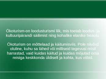 Ökoturism #2