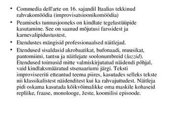 Keskaja teater ja commedia dell arte #8