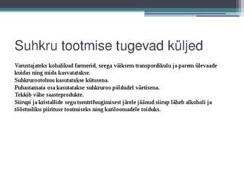 Suhkruroo tootmisprotsess #4