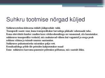 Suhkruroo tootmisprotsess #5