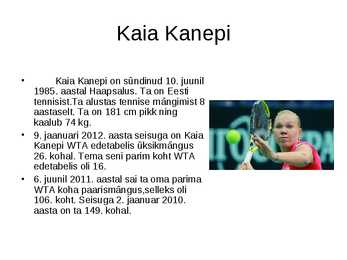 Kaia Kanepi powerpoint #2