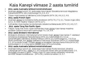Kaia Kanepi powerpoint #7