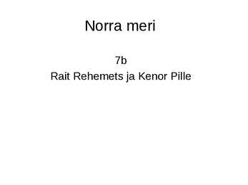 Norra meri