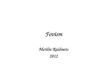Fovismi esitlus